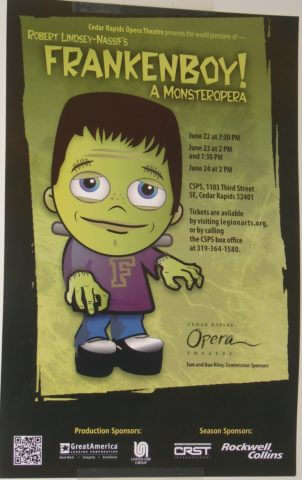 Poster for the opera "Frankenboy"