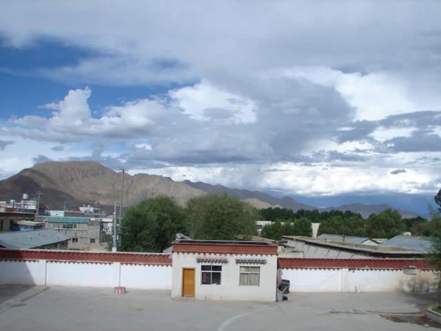 The view out the hotel window.